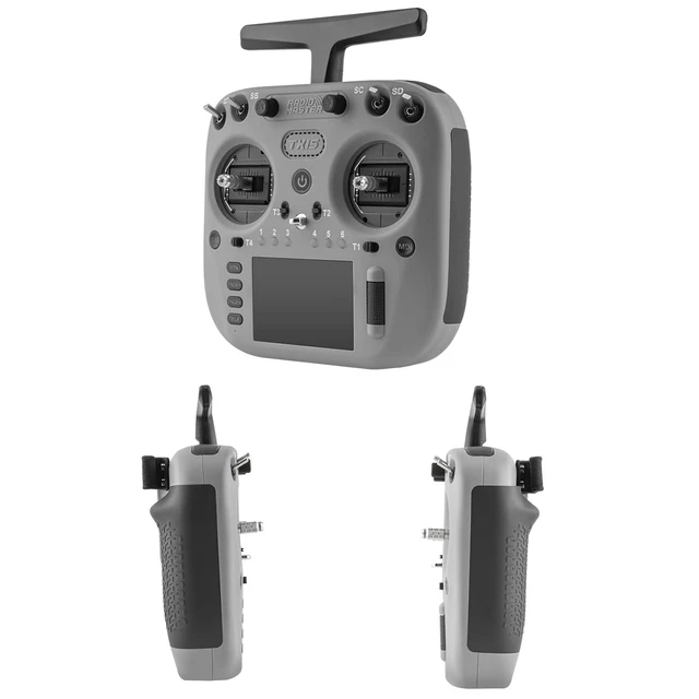 Alt view image 4 of 7 - HTLNUZD RadioMaster TX15 V5.0 16CH ELRS RC Transmitter - 3.5" IPS Touchscreen, Hall Gimbals, LR1121, Gyro, Mic, OpenTX/EdgeTX for FPV Mode 2 (Gray-TX15)