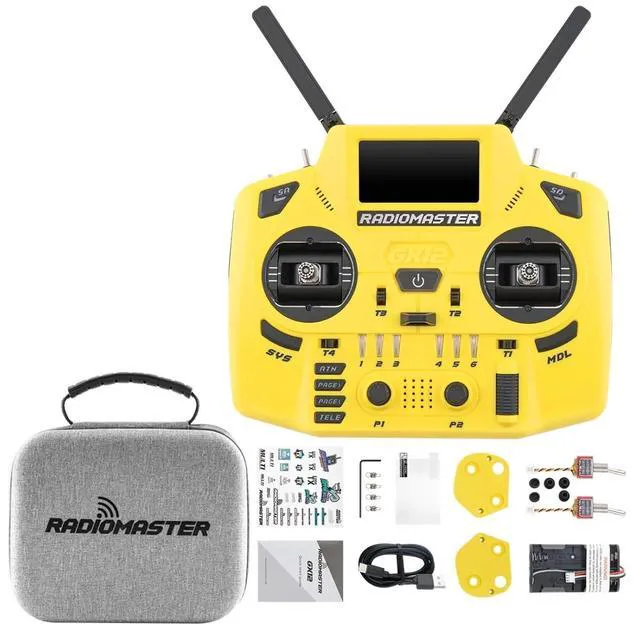 Alt view image 6 of 7 - HTLNUZD Radiomaster GX12 Crush ELRS Radio Transmitter 2.4G Dual 1W, Gemini Xrossband Mode2 (Blue GX12)