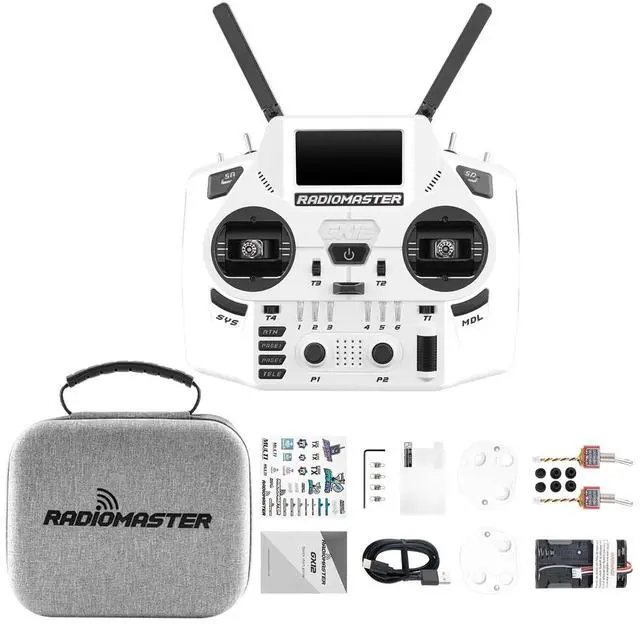 Alt view image 5 of 7 - HTLNUZD Radiomaster GX12 Crush ELRS Radio Transmitter 2.4G Dual 1W, Gemini Xrossband Mode2 (Blue GX12)