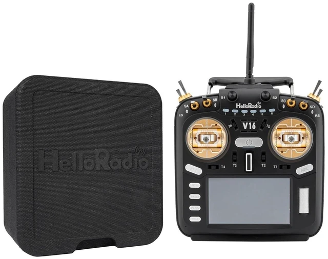 Alt view image 6 of 7 - HTLNUZD V16 MAX ELRS 2.4GHz Multi-Protocol 16CH Transmitter EDGETX/OPENTX Compatible FPV Remote with 4.3" Touchscreen 6-Axis Gyro, and Reverse Polarity Protection for Racing Drones & Aircraft Model 2