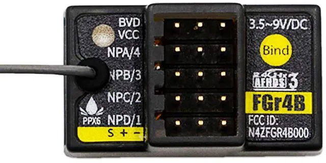 Main image of HTLNUZD Flysky FGr4B 4CH AFHDS 3 Receiver for RC Car Boat 2.4Ghz PWM/PPM/i-Bus/S.Bus/i-bus2 Output Compatible FS PL18 NB4 Lite NB4 Transmitter