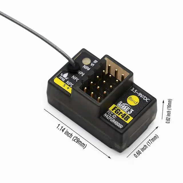 Alt view image 5 of 7 - HTLNUZD Flysky FGr4B 4CH AFHDS 3 Receiver for RC Car Boat 2.4Ghz PWM/PPM/i-Bus/S.Bus/i-bus2 Output Compatible FS PL18 NB4 Lite NB4 Transmitter