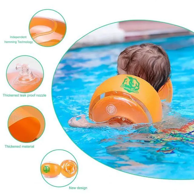 Alt view image 3 of 7 - HTLNUZD 2 Pack PVC Swimming Arm Float Rings, Arm Bands Inflatable Floatation for Children and Adults