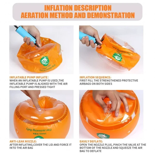 Alt view image 4 of 7 - HTLNUZD 2 Pack PVC Swimming Arm Float Rings, Arm Bands Inflatable Floatation for Children and Adults