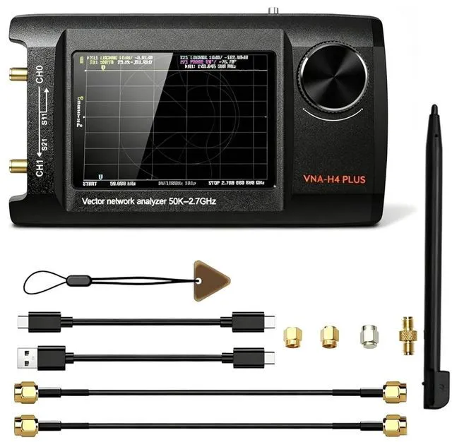 Main image of HTLNUZD 4" VNA Antenna Analyzer 50kHz-2.7GHz 5000mAh