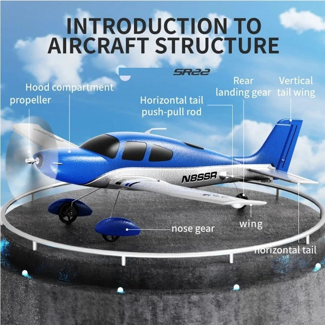 Alt view image 3 of 7 - HTLNUZD 580mm RC Stunt Aircraft 4CH 2.4G Brushless EPP Fixed Wing Glider