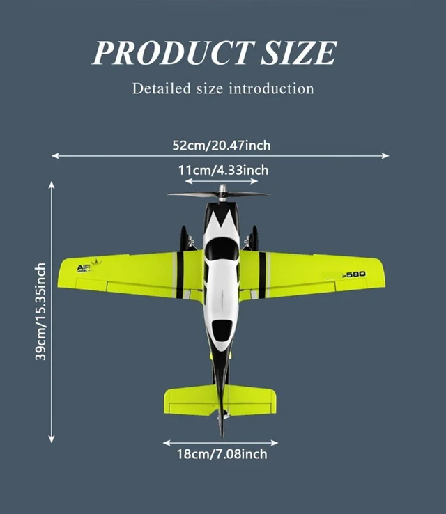 Alt view image 6 of 7 - HTLNUZD 580mm RC Stunt Aircraft 4CH 2.4G Brushless EPP Fixed Wing Glider