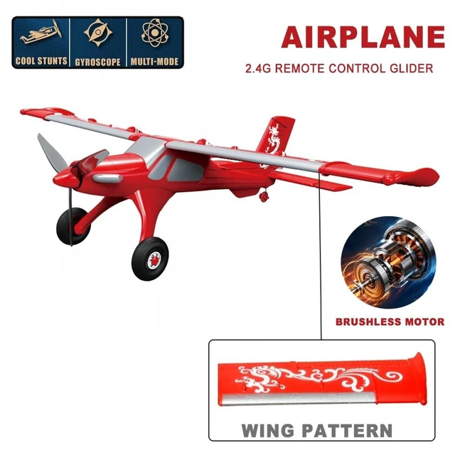 Alt view image 5 of 7 - HTLNUZD 1/22 MF-X7 RC Plane 510mm Wingspan 3D/6G Gyro Fixed Wing Aircraft