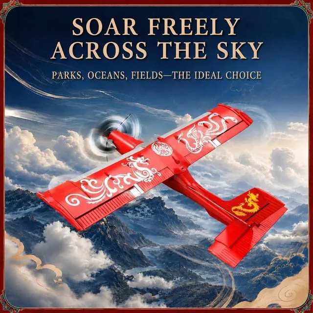 Alt view image 3 of 7 - HTLNUZD 1/22 MF-X7 RC Plane 510mm Wingspan 3D/6G Gyro Fixed Wing Aircraft