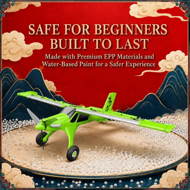 Alt view image 3 of 7 - HTLNUZD 1/22 MF-X7 RC Plane 510mm Wingspan 3D/6G Gyro Fixed Wing Aircraft