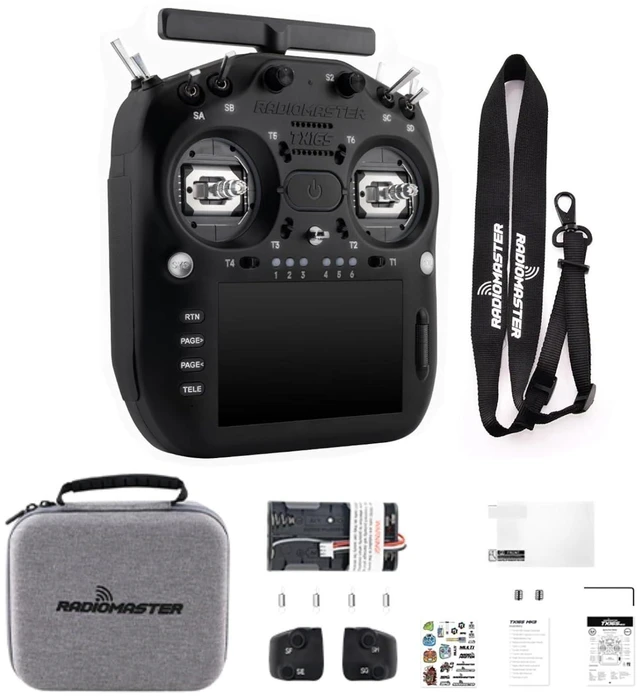 Main image of HTLNUZD Radiomaster TX16S MK3 RC Transmitter, 2.4GHz/900MHz, V6 Hall Gimbal, 5" Touch Screen, for FPV