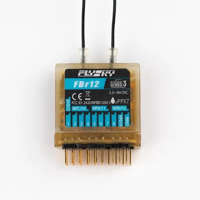 Alt view image 3 of 6 - HTLNUZD Flysky FBr12 Receiver 12 Channel Waterproof Enhanced - Compatible with PL18/NB4/NB4 Lite Transmitters, Supports AFHDS 3