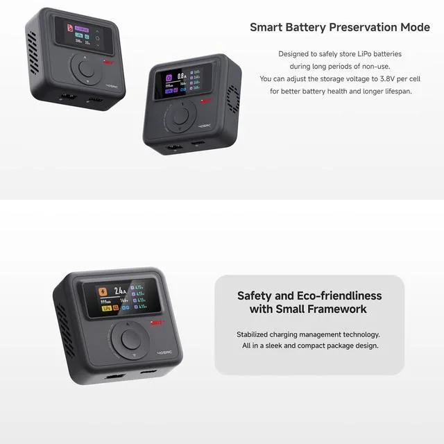 Alt view image 4 of 7 - HTLNUZD ISDT 405AC 60W 5A Smart Charger with XT60 Port Compatible for 1-4S Life/LiHv/LiPo, 1-7S Lead Acid, 1-12S NiMH/NiCd Batteries