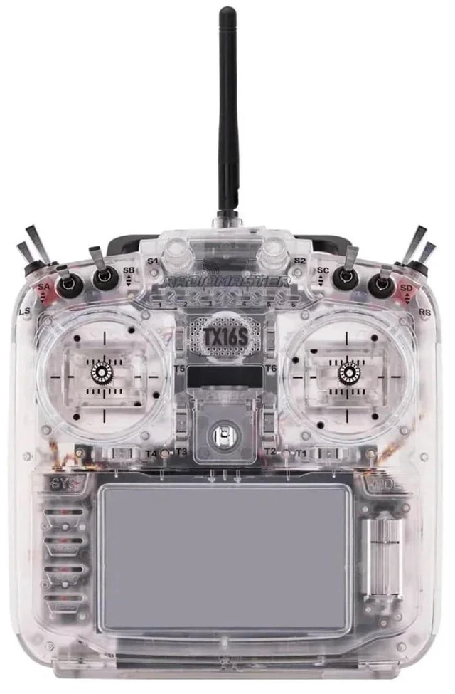 Alt view image 6 of 7 - HTLNUZD RadioMaster TX16S MKII FCC Transparent MCK Edition RC Transmitter ELRS M2 Protocol 16CH Sticky 360 Gimbal Stick Ends for FPV Racing Drones