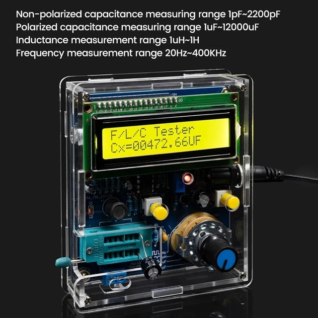 Alt view image 7 of 7 - HTLNUZD DC5V High Precision Digital Inductance & Capacitance Meter | LCD Frequency Meter | DIY Electronic Testing Kit for Hobbyists