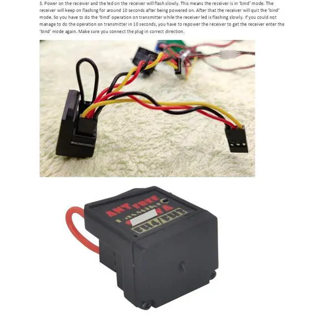 Alt view image 3 of 7 - HTLNUZD Receiver FH3 FH4 4 Channel Antennaless Surface Receiver RC Car Model 2.4G Receive