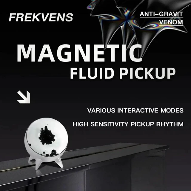 Alt view image 2 of 7 - HTLNUZD New Magnetic Fluid Pickup Music Rhythm for VenomMusic Rhythm Light Visualized Desktop, Trendy Ornament, Dance Liquid with Music Gift (Black)