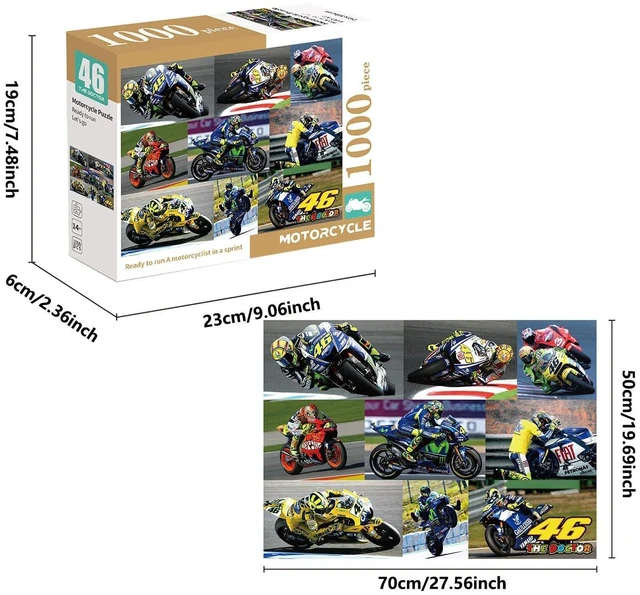 Alt view image 5 of 7 - HTLNUZD 1000 Pieces Paper Jigsaw Puzzles Racing Motorcycle Home Decor Adults Puzzle Games Family Craft Gift (46assembly)