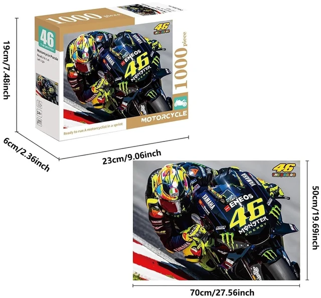 Alt view image 5 of 7 - HTLNUZD 1000 Pieces Paper Jigsaw Puzzles Racing Motorcycle Home Decor Adults Puzzle Games Family Craft Gift (46Rossi)