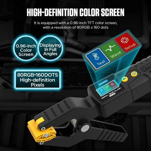 Alt view image 7 of 7 - HTLNUZD LM55 Clamp Meter Digital Temperature Test -50~260°C Waveform Data Display Precision Sensor Real-time Temperature Measurement
