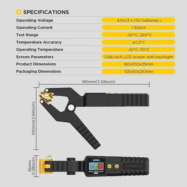 Alt view image 5 of 7 - HTLNUZD LM55 Clamp Meter Digital Temperature Test -50~260°C Waveform Data Display Precision Sensor Real-time Temperature Measurement