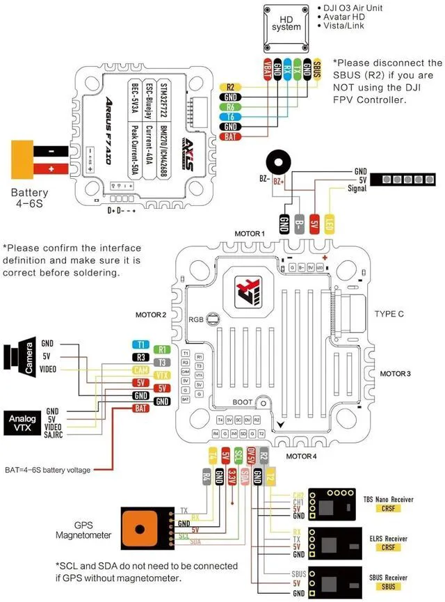 Alt view image 5 of 7 - HTLNUZD F7-AIO 40A FC F722 Flight Controller Wireless Betaflight Configuration With Aluminum BlackBox 3-6S BLHeli_S ESC For RC FPV Cinewhoops Freestyle Drones parts (Aluminum hell)