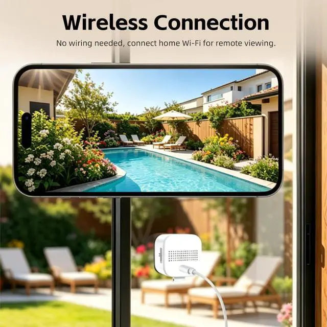 Alt view image 6 of 7 - K13 Indoor Window Security Camera, HD, WiFi, Infrared Night Vision, Motion Detection, Two-Way Audio, Remote Monitoring, Plug-in Power, Mobile APP Access for Home Care