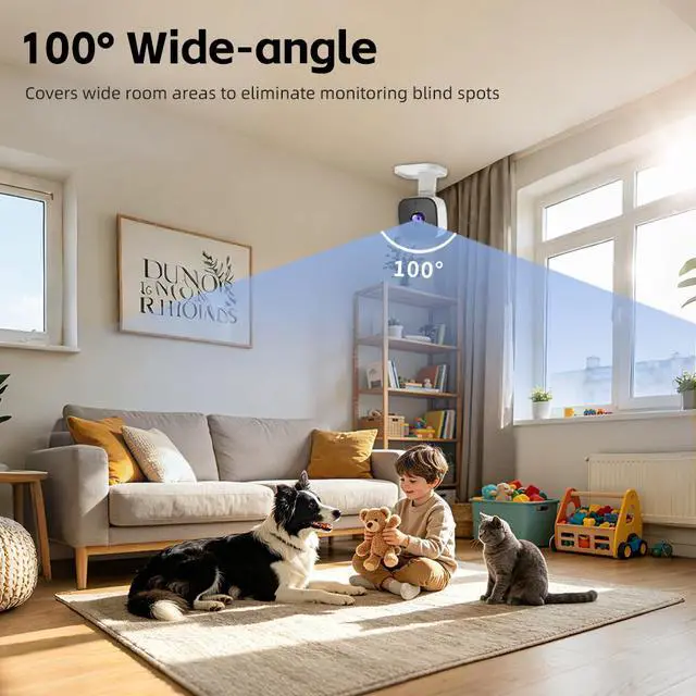Alt view image 3 of 7 - K13 Indoor Window Security Camera, HD, WiFi, Infrared Night Vision, Motion Detection, Two-Way Audio, Remote Monitoring, Plug-in Power, Mobile APP Access for Home Care