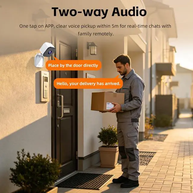 Alt view image 5 of 7 - K13 Indoor Window Security Camera, HD, WiFi, Infrared Night Vision, Motion Detection, Two-Way Audio, Remote Monitoring, Plug-in Power, Mobile APP Access for Home Care