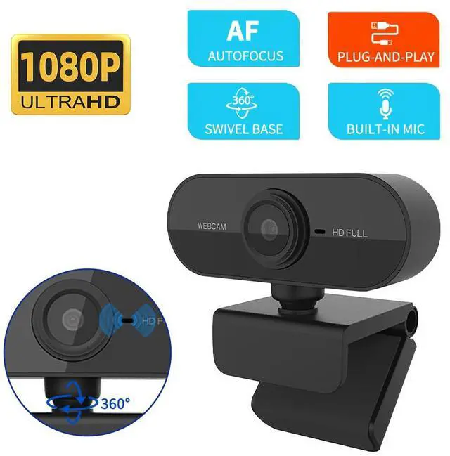 Main image of C1 USB Webcam 1080p HD with Built-in Microphone Plug-and-Play Driver-Free for Laptop Desktop All-in-One Live Streaming Online Classes Video Conferencing