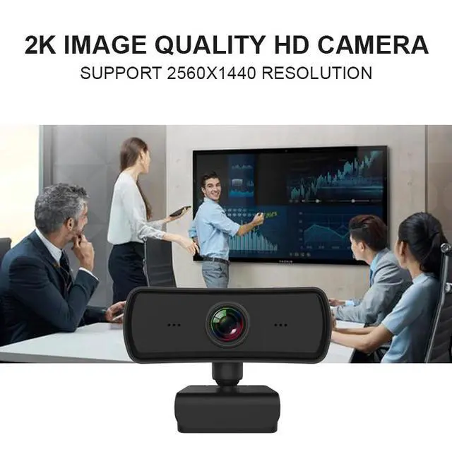 Alt view image 2 of 7 - FHD USB Webcam 2K Pixel with Built-in Microphone Plug-and-Play Driver-Free for PC Laptop Desktop Live Streaming Video Conferencing Privacy Cover