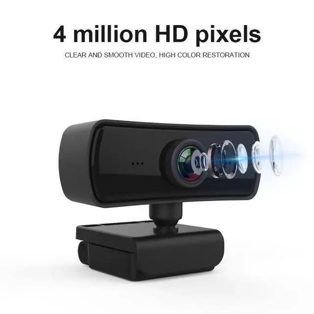 Alt view image 5 of 7 - FHD USB Webcam 2K Pixel with Built-in Microphone Plug-and-Play Driver-Free for PC Laptop Desktop Live Streaming Video Conferencing Privacy Cover