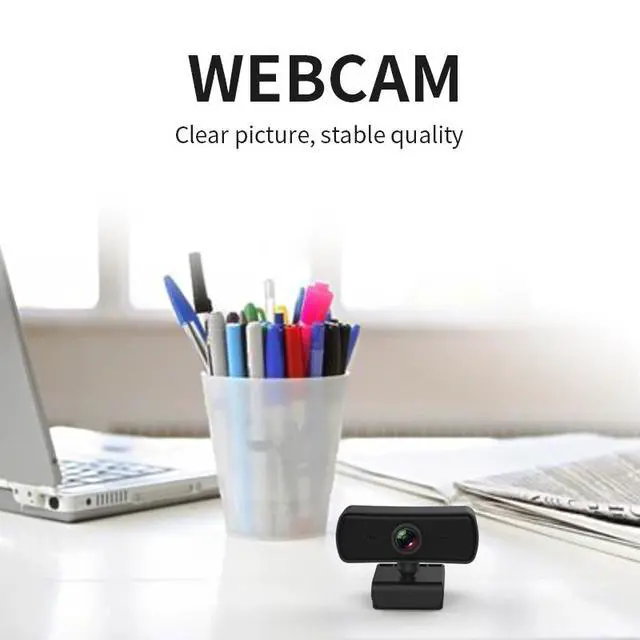Alt view image 6 of 7 - FHD USB Webcam 2K Pixel with Built-in Microphone Plug-and-Play Driver-Free for PC Laptop Desktop Live Streaming Video Conferencing Privacy Cover