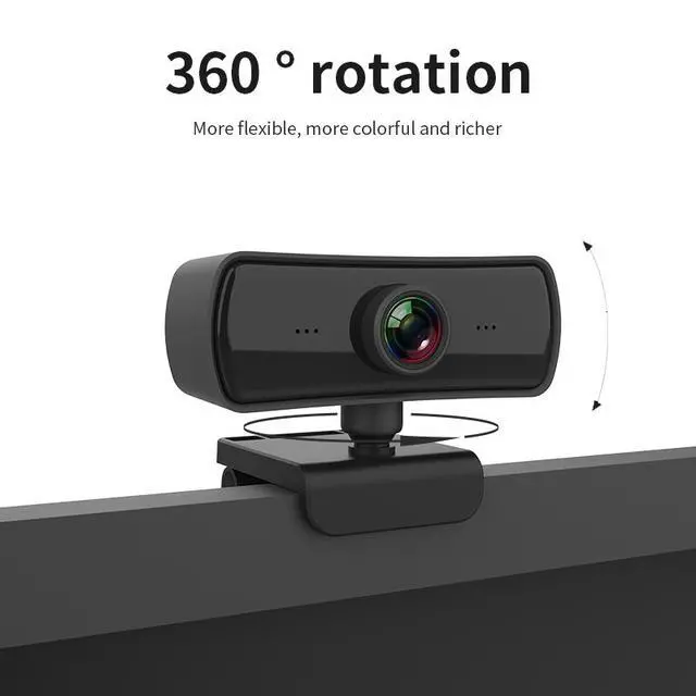Alt view image 3 of 7 - FHD USB Webcam 2K Pixel with Built-in Microphone Plug-and-Play Driver-Free for PC Laptop Desktop Live Streaming Video Conferencing Privacy Cover