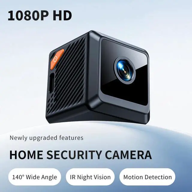 Alt view image 2 of 7 - Mini Cube Indoor Security Camera 1080p HD with Infrared Night Vision Motion Detection WiFi Remote Viewing Wide-Angle Lens 600mAh Battery TF Card Storage