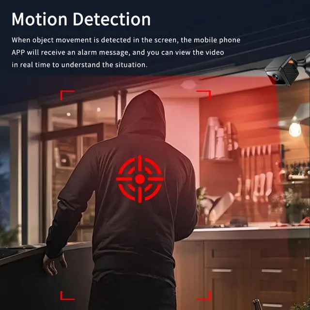 Alt view image 5 of 7 - Mini Cube Indoor Security Camera 1080p HD with Infrared Night Vision Motion Detection WiFi Remote Viewing Wide-Angle Lens 600mAh Battery TF Card Storage