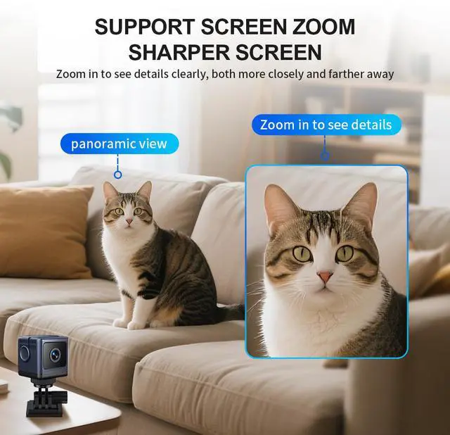 Alt view image 6 of 7 - W03 Wireless Security Camera 1080p HD with Infrared Night Vision Wide-Angle Lens Motion Detection Bluetooth WiFi Remote Viewing for Home and Outdoor Monitoring