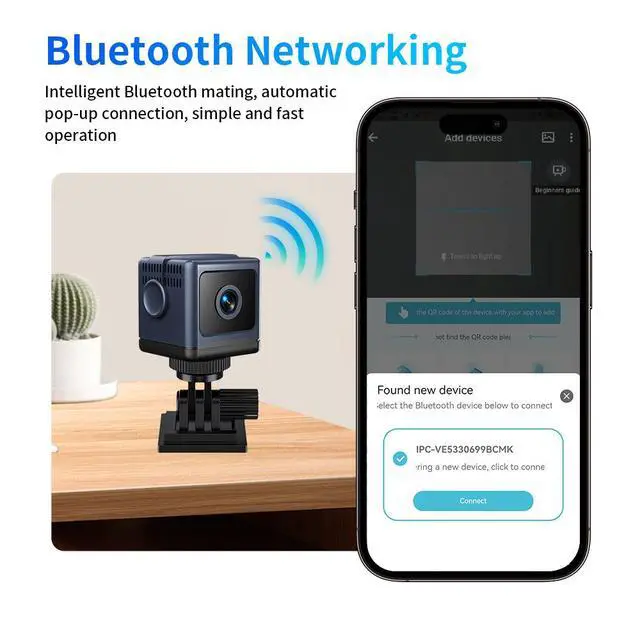 Alt view image 5 of 7 - W03 Wireless Security Camera 1080p HD with Infrared Night Vision Wide-Angle Lens Motion Detection Bluetooth WiFi Remote Viewing for Home and Outdoor Monitoring