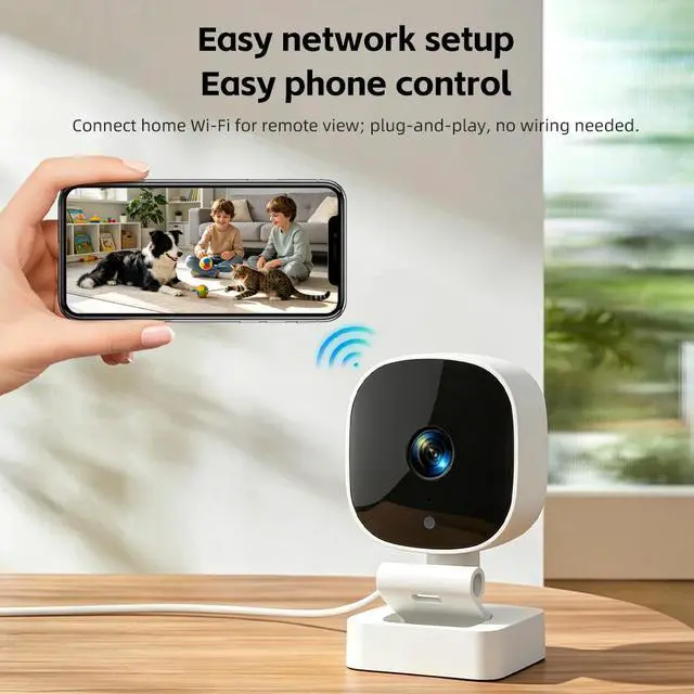Alt view image 6 of 7 - K14 Window Security Camera 1080p HD with WiFi Two-Way Audio Infrared Night Vision Motion Detection Remote Viewing Playback for Indoor Home Monitoring