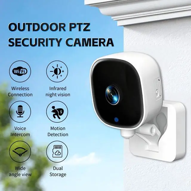 Alt view image 3 of 7 - K14 Window Security Camera 1080p HD with WiFi Two-Way Audio Infrared Night Vision Motion Detection Remote Viewing Playback for Indoor Home Monitoring