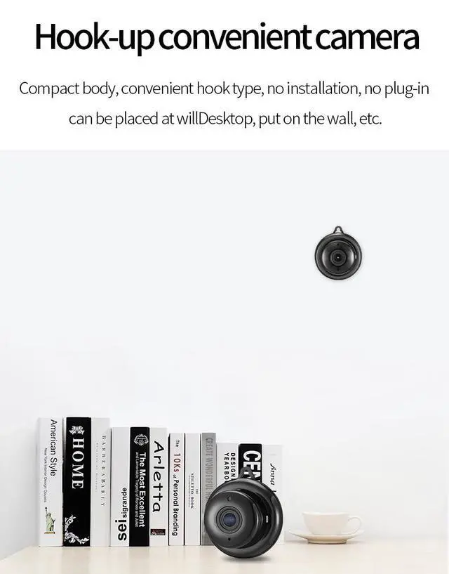 Alt view image 2 of 7 - V380 Wireless Security Camera 1080p HD with Infrared Night Vision Remote Audio Pickup Loop Recording for Home Surveillance Indoor Monitoring