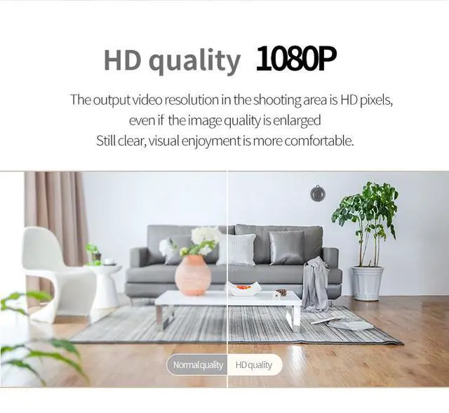 Alt view image 3 of 7 - V380 Wireless Security Camera 1080p HD with Infrared Night Vision Remote Audio Pickup Loop Recording for Home Surveillance Indoor Monitoring