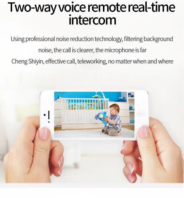 Alt view image 5 of 7 - V380 Wireless Security Camera 1080p HD with Infrared Night Vision Remote Audio Pickup Loop Recording for Home Surveillance Indoor Monitoring