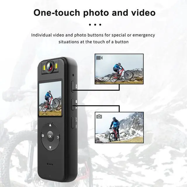 Alt view image 2 of 7 - CS09 Action Camera 4K Ultra HD with 180° Rotating Lens Built-in WiFi Screen for Outdoor Sports Recording Portable Body Camera