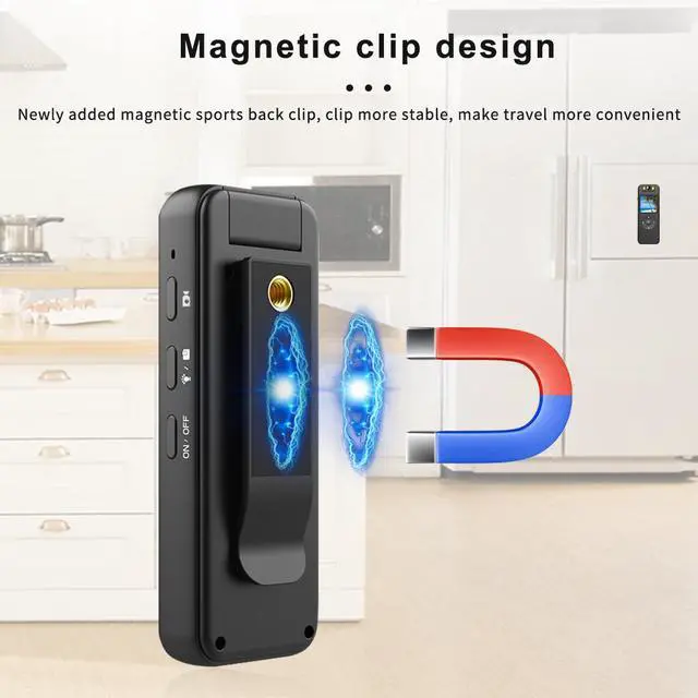 Alt view image 5 of 7 - CS09 Action Camera 4K Ultra HD with 180° Rotating Lens Built-in WiFi Screen for Outdoor Sports Recording Portable Body Camera