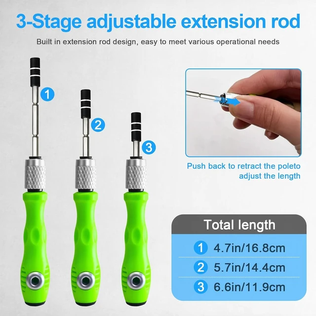 Alt view image 7 of 7 - 32 in 1 Small Precision Screwdriver Set, Zoikuloi Professional Tool Kit,Magnetic Mini Screwdriver Sets, Tiny Repair for Glasses, Watches, Laptop, Electronics, Toys, Jewelry, Computers
