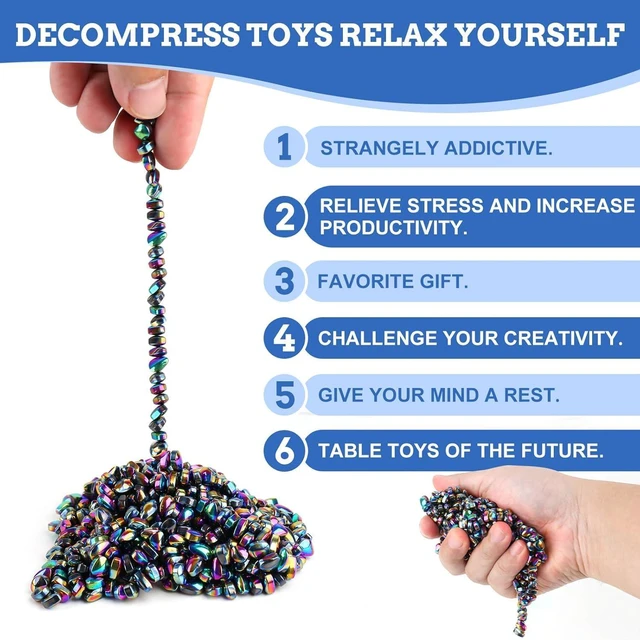 Alt view image 3 of 7 - Matassari 600pcs Fidget Toy, Sensory Toys for Adults & Teens(Colour),At work or parties, shape, stack, relax and unwind; a fun gift for birthdays, Christmas and stocking stuffers