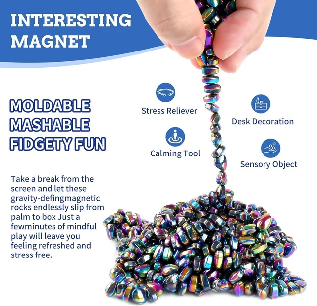 Alt view image 7 of 7 - Matassari 600pcs Fidget Toy, Sensory Toys for Adults & Teens(Colour),At work or parties, shape, stack, relax and unwind; a fun gift for birthdays, Christmas and stocking stuffers