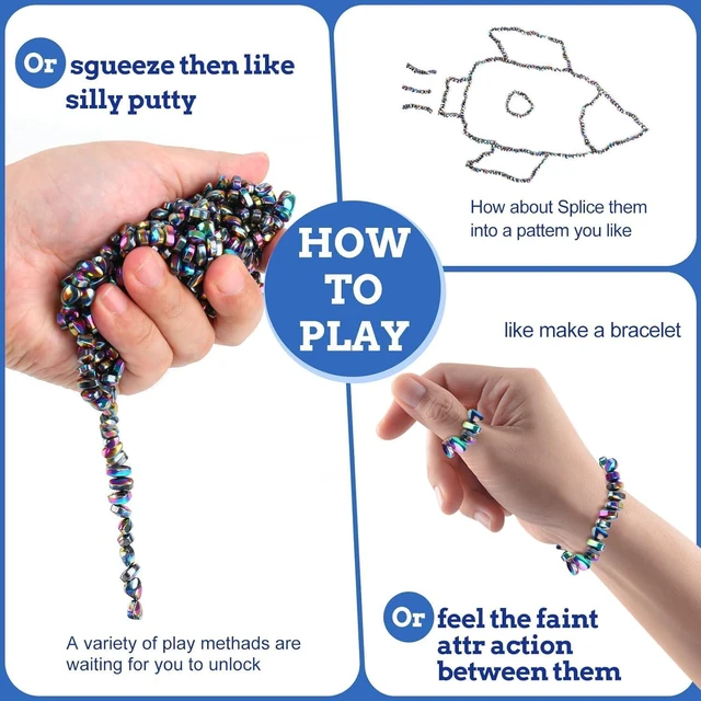 Alt view image 5 of 7 - Matassari 600pcs Fidget Toy, Sensory Toys for Adults & Teens(Colour),At work or parties, shape, stack, relax and unwind; a fun gift for birthdays, Christmas and stocking stuffers