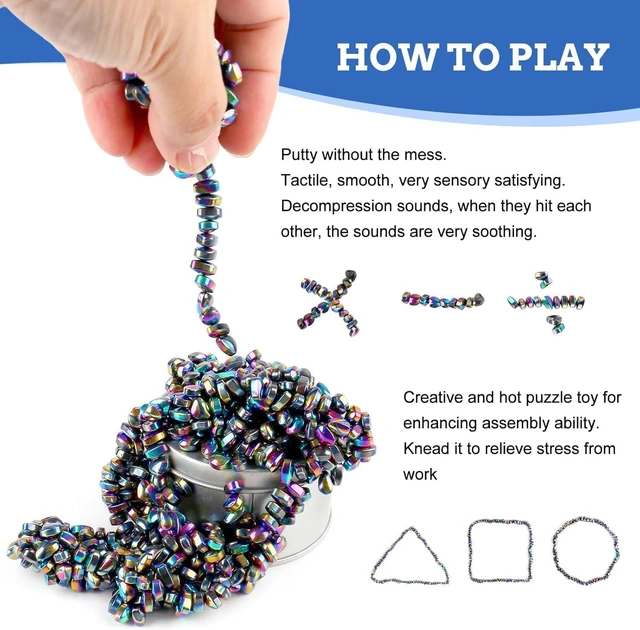 Alt view image 4 of 7 - Matassari 600pcs Fidget Toy, Sensory Toys for Adults & Teens(Colour),At work or parties, shape, stack, relax and unwind; a fun gift for birthdays, Christmas and stocking stuffers